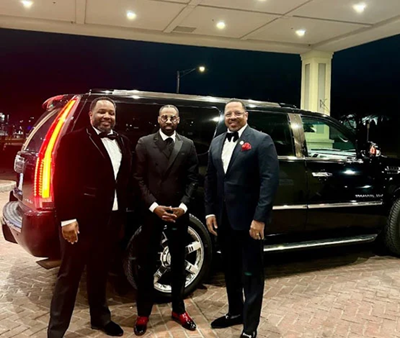 Three Luxury Chauffeurs With Luxury Car, RNR Transportation